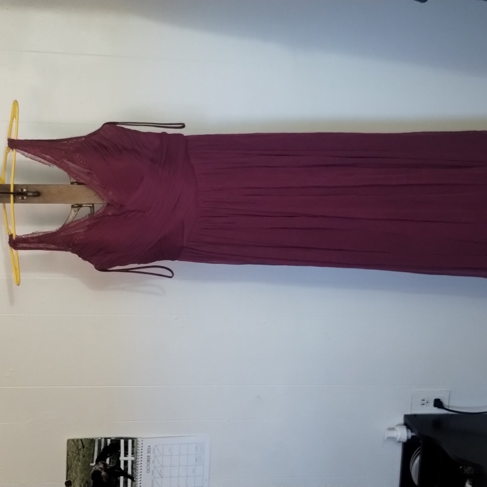 Plum colored evening dress